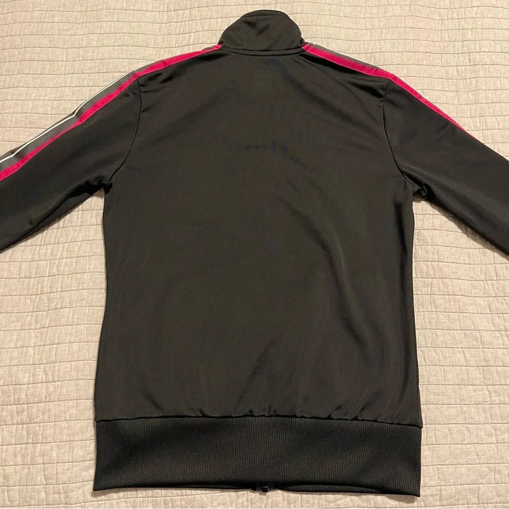 Nike Women's Sportswear Track Jacket Full Zip Black W/Pink Stripe 613658-010 Med - Picture 7 of 8